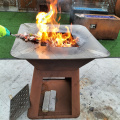 Outdoor garden rust corten steel heavy duty BBQ