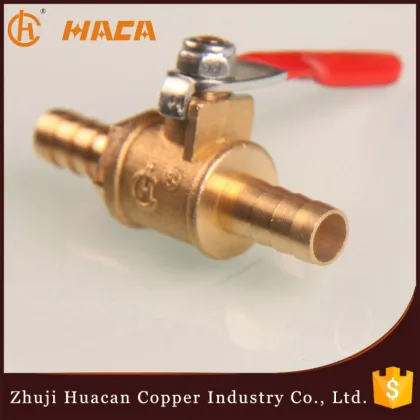 Brass female ball valve with hose bard