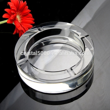 cheap crystal ashtray K9 glass clear ash bin circle somking tank