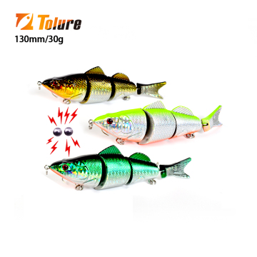 13 cm 30g ABS Kunststoffgelenk Minnow Schwimmköderfischereiköder mit Haken