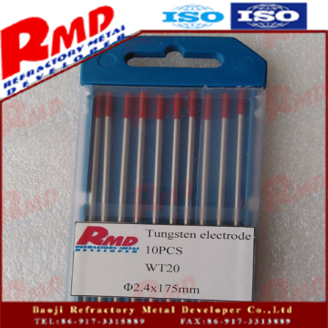 2.4x175mm tungsten electrode WT20 in stock