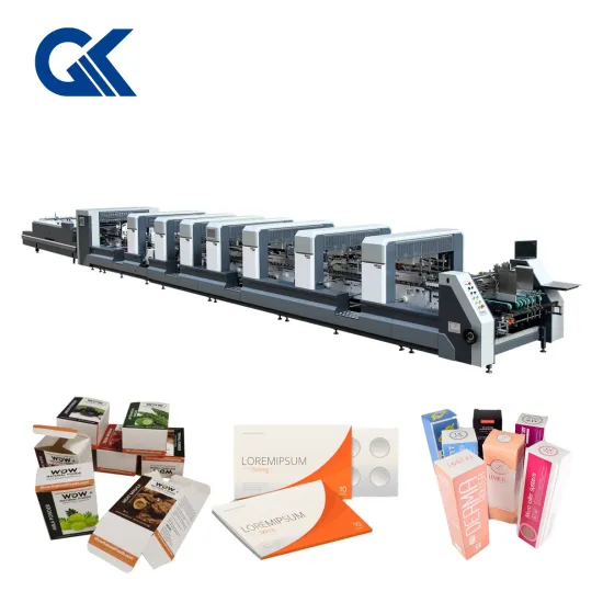 GAOKE Intelligent Memory System Prefolding 3 Point Crash Lock 4-6 Corner Cardboard Paper Box Folder Gluer (GK-1100-XL-S)