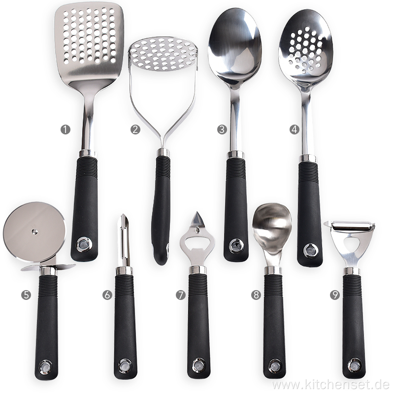 Kitchen gadgets set stainless steel cooking dining utensils