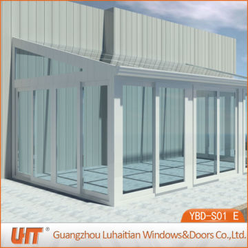 Feelingtop Double Tempered Glass pvc Sunroom for Villa
