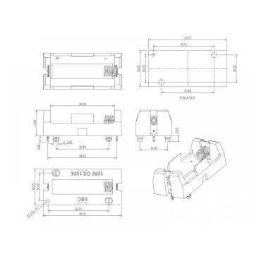 BBC-S-NI-A-111 THM BATTERY HOLDER 18350