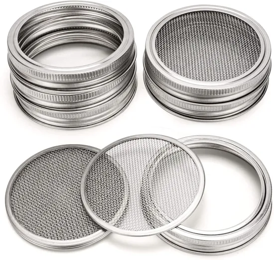 Stainless Steel Screen Sprout Lids 70mm/86mm for Mason Jars