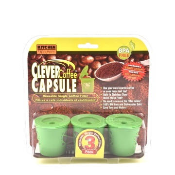 Portable 3-Pack Coffee Capsules Compatible with Refillable Coffee Pods