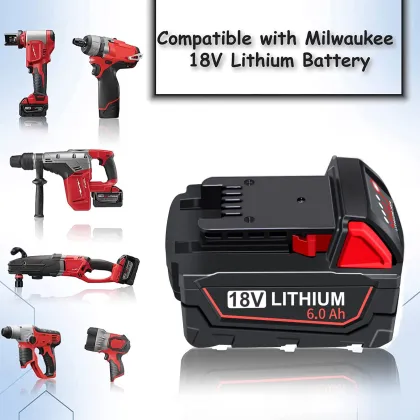 Replacement Battery for Milwaukee 48-11-1850 M18 REDLITHIUM 6.0Ah Bat Pack Lithium-ion Battery