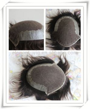 Elegant-wig blonde color human virgin indian hair pieces, indian natural hair mens toupee factory price
