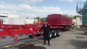 3 axle 40ft Flatbed Container Semi Trailer