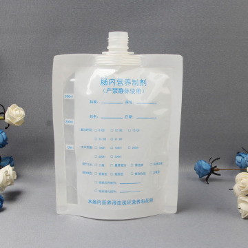 Disposable spout-pouch bag for medical nutrient solution