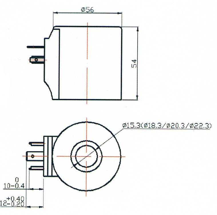 Dimension of BB15354034 Solenoid Coil: