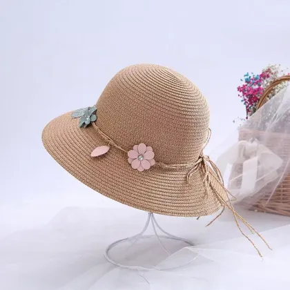 Women's Large Brim Straw Sun Hat for Summer Sun Protection