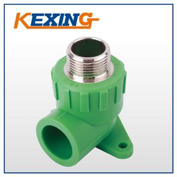High Quality PPR Fittings Male Thread Elbow with Disk