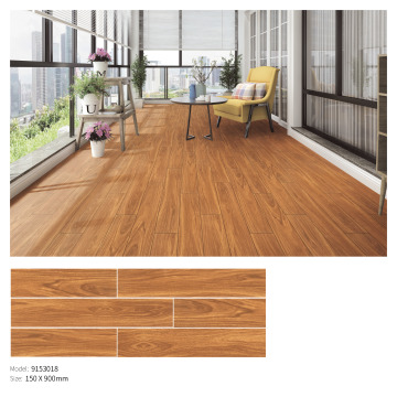 Brown Matte Wood Grain Porcelain Floor Tiles