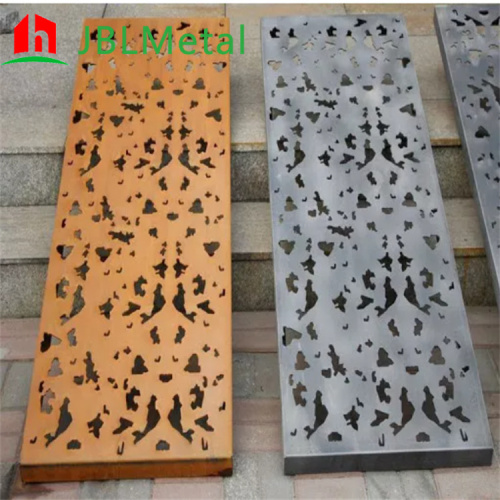 Rust Color Corten Steel Garden Screen Panel