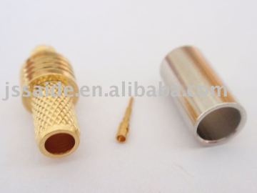 MCX male straight crimp connector for LMR195 cable
