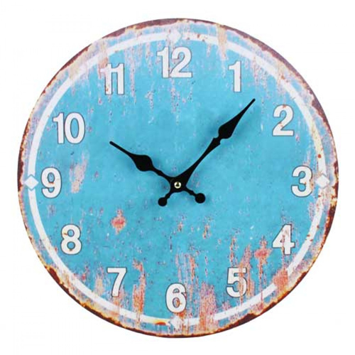 retro blue clock