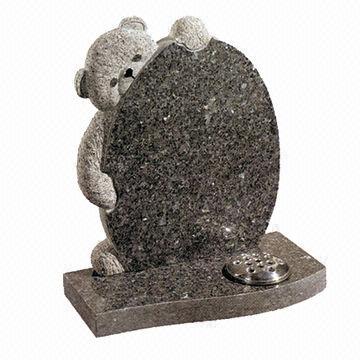 Hand-carved Polished Natural Marble Child Headstone
