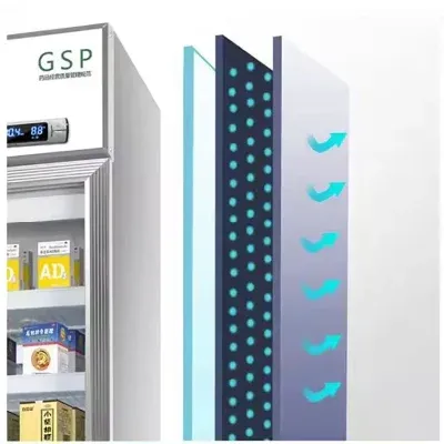 Commercial Double Three Glass Door Fridges Refrigeration Equipment Supermarket Beverage Cooler Display Freezers