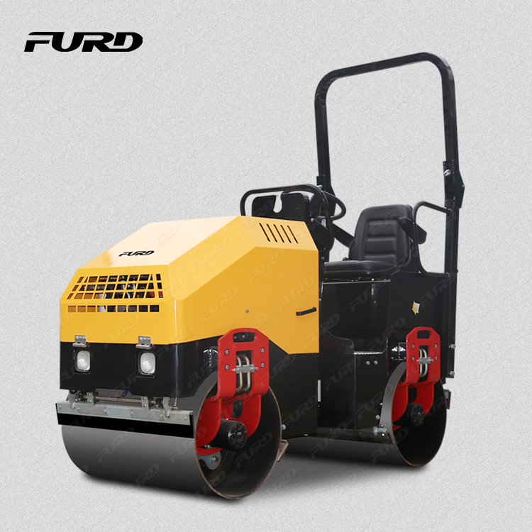 Best Sell Damble Double 1.5 Ton Road Compactor Roller con vibración hidráulica