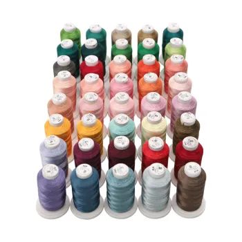 40 Color 120D/2 Polyester Embroidery Thread Set for Home Computer Embroidery Machines