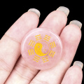 Rose Quartz 25MM Circular Disc Mat Handmade Craved Pattern-Taiji Bagua For Home Decor