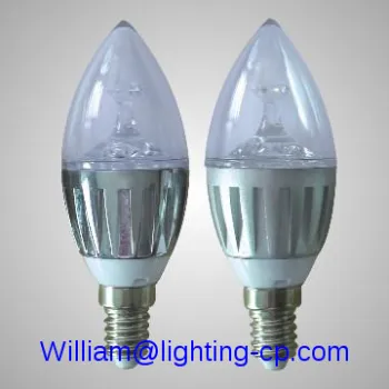 1 watt candle led bulbs high light transmittance and energy saving