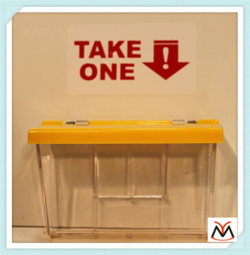 yellow wall-mounted acrylic card holder,acrylic AD card holder,acrylic organiser