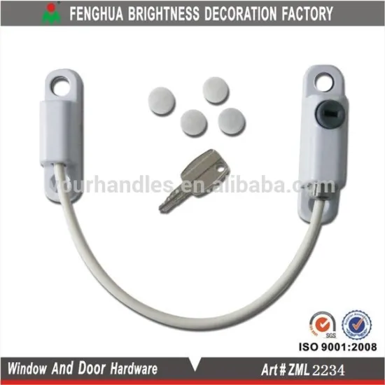 Lockable Window Security Cable Wire Door Restrictor Child Safety upvc Timber Key