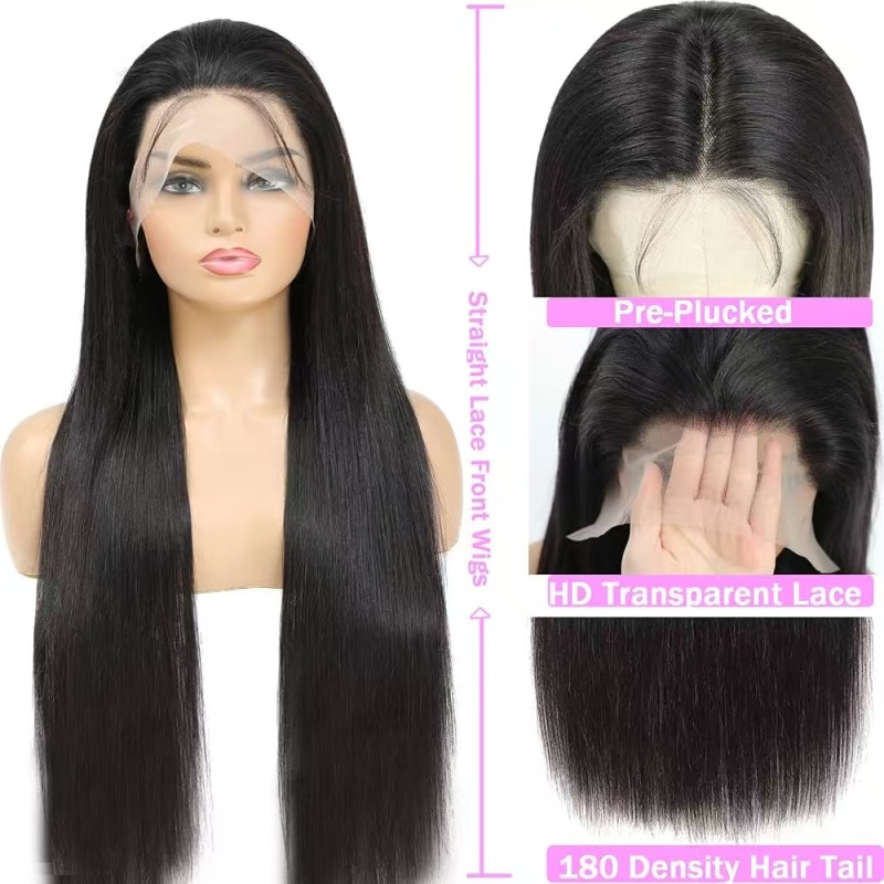 28 Inch 13×6 HD Lace Straight Wig 180% Density