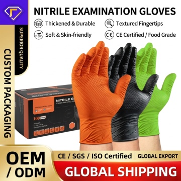 صنعتي استعمال لاء Heavy Duty 10mil Nitrile دستانو