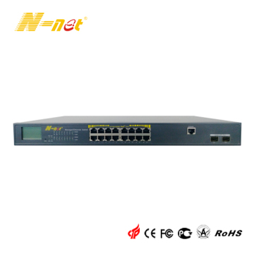 16 Port PoE beheerde gigabit-switch