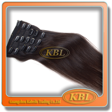 Raw virgin unprocessed can be dyed clip hair extension