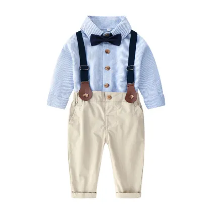 Hot-selling two-piece shirts and pants boys fall clothing handsome toddler boys clothing sets