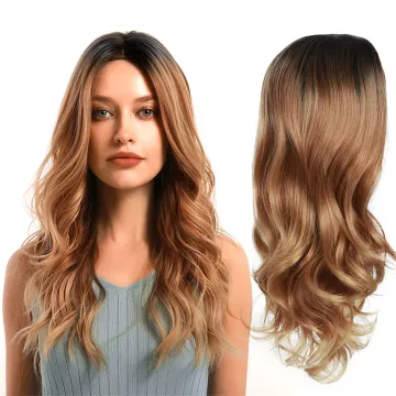 Synthetic black wavy wig heat resistant synthetic fiber Long Curly wigs  for women monofilament synthetic wig