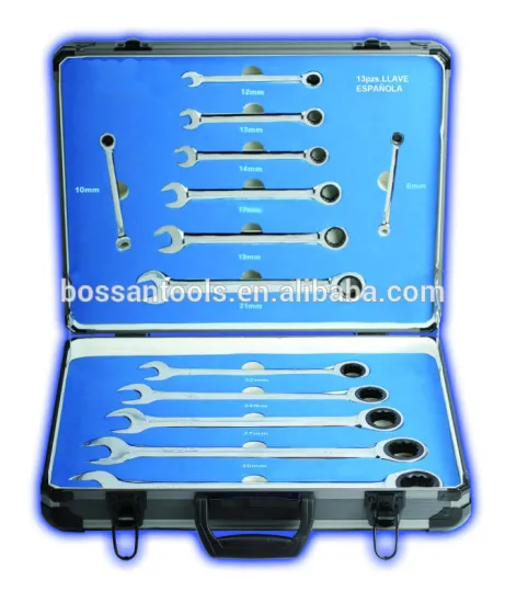 13pcs professional flexible head ratchet wrench set