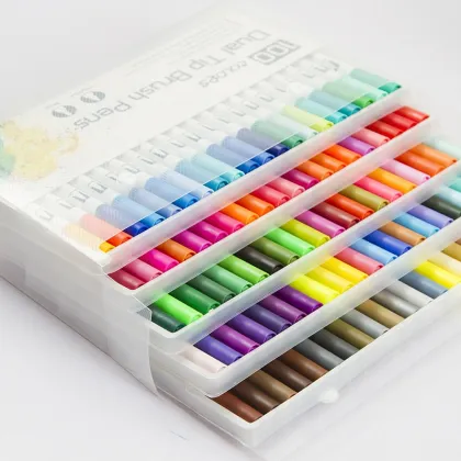 100 Colors Dual Tip Alcohol Art Marker Pens