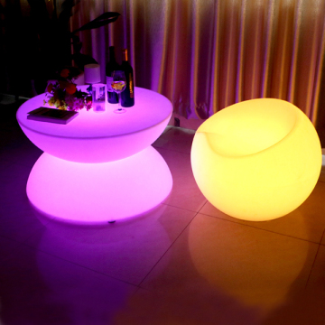 IP68 Plastic Color Changeable Illuminated LED Apple Shape Chair