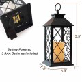 Vintage Candle Lantern with LED Flickering Flameless Candle