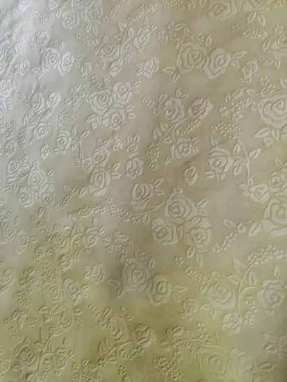Polyester rose emboss fabric