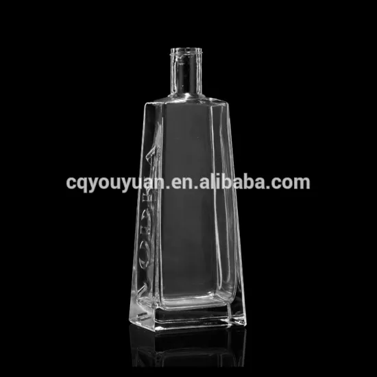 Wholesale custom shape 750ml glass spirit bottles