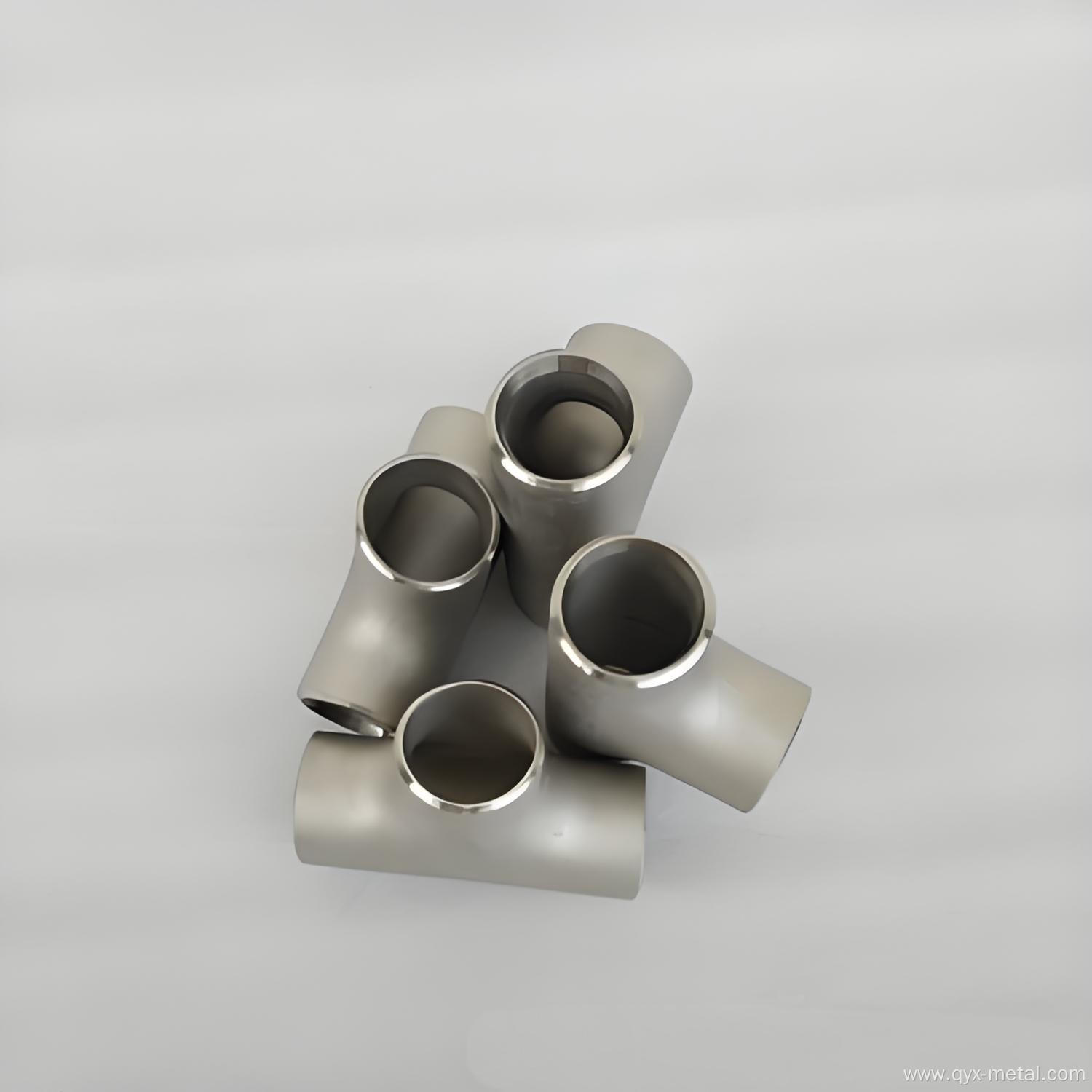 High Precision Titanium Tee Pipe Fittings for Industrial