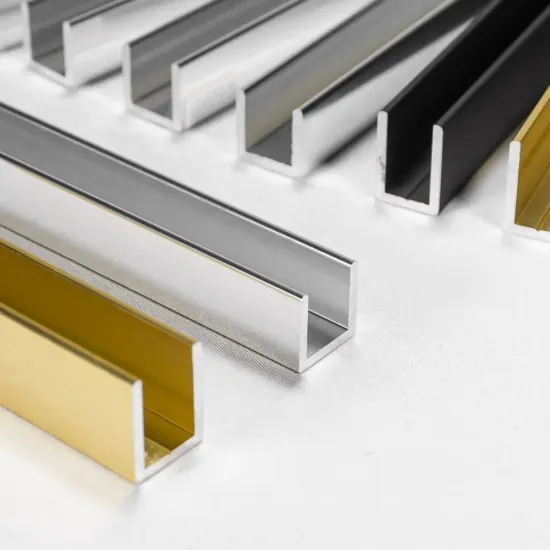 6463 U Channel Electroplated Aluminum shower door profile
