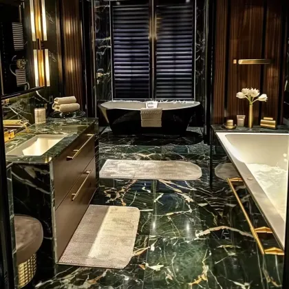 Factory Direct Sales Natural Luxury Marble Prada Green Stone Flooring