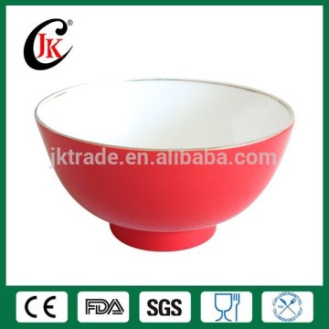 Wholesale customised cheap red glazed ceramic bowl