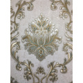 Damacus Flower PVC Wallpaper Designs Waterproof Wall Paper