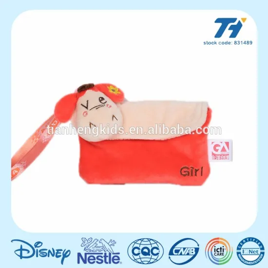 Lovely animal style plush material mobile phone cover Valentine's day gift