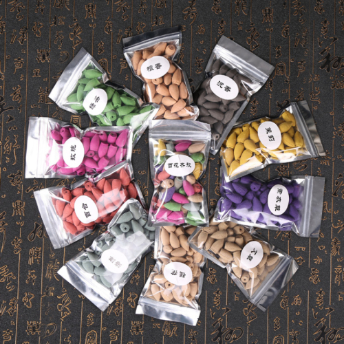 45pcs/bag Natural Tower Incense Sandalwood Air Purifying Backflow Incense Natural Air Freshener Home Fragrance Home Decoration