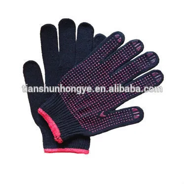dotted gloves , pvc dotted cotton gloves